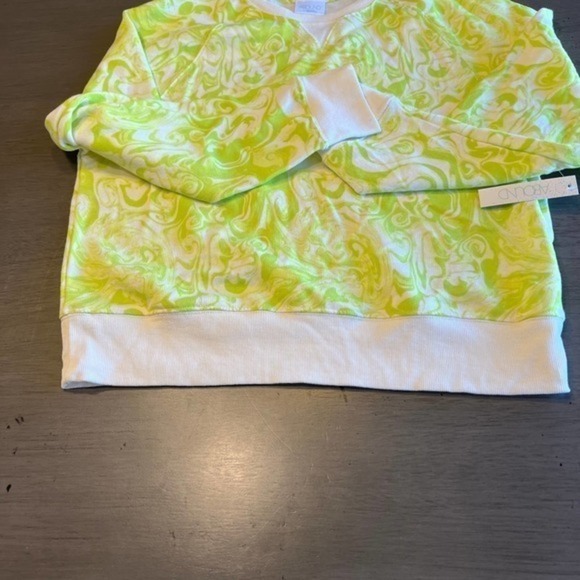 Around Tie Dye Sweatshirt Pullover Crew Neck Long Sleeve Trendy Top Size S - Picture 2 of 9